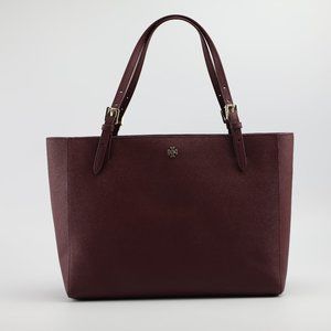 👜🔥🌹Tory Burch Emerson Large Buckle Leather Tote💄💃🏻🎁